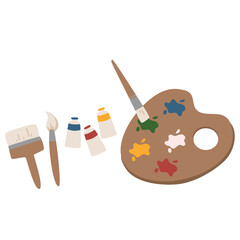 art supplies doodle for concept design