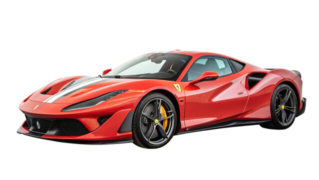Ferrari Sportscar isolated on white. 