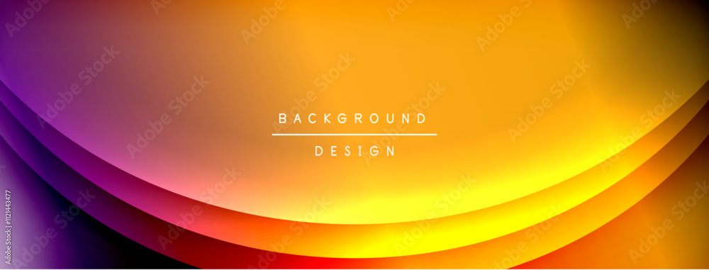 Aufkleber Bright rainbow style color gradient with curve round shape line background. Vector Illustration For Wallpaper, Banner, Illustration, landing page