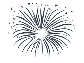 Obraz premium Kreatives grafisches Design mit explosiven Linien und Sternen