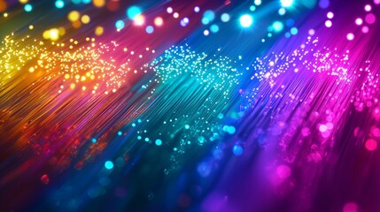 Obraz premium Colorful light trails create a vibrant atmosphere in a dynamic display of illumination and energy