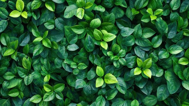 Close-up of green moss and leafy vegetation forming a textured and vibrant natural background