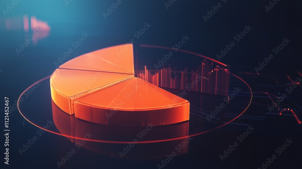 Poster modern abstract chart animation with colorful data visualization