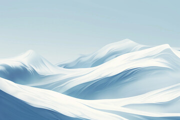 Obraz premium Snow drifts with fine, wind-swept patterns, capturing the essence of a cold winter day in a minimalist style.