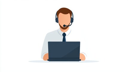 Support agent assisting customers through live chat in a modern office setting