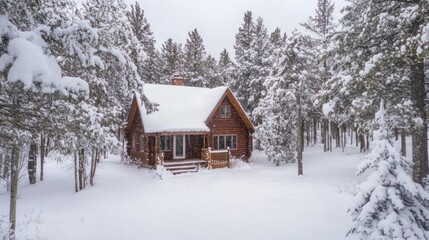 Snowy Cabin in Winter Wonderland: A Serene Escape