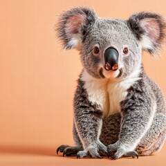 Obraz premium Adorable Koala Sitting Comfortably on a Soft Surface in Australia