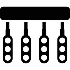 Simple vector icon traffic light sports