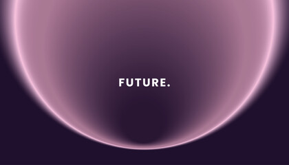 Minimalist design featuring a gradient background with a glowing circular shape.