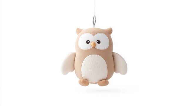 Adorable Cute Owl Toy Hanging Decoration, Soft Plush Owl Figurine with Large Eyes and Detailed Features for Children's Room or Playful Home Decor