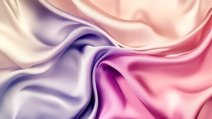 Obraz premium Close up of soft, pink and purple silky fabric.