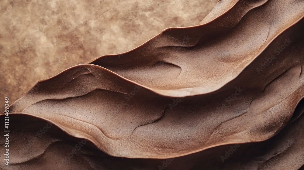 Poster soft, sweeping lines create a harmonious interplay of light and shadow in a warm, organic landscape 