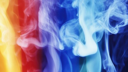 Rainbow Smoke Abstract Art: A Colorful Visual Display