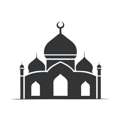 Mosque Silhouette Vector Illustration - Islamic Art