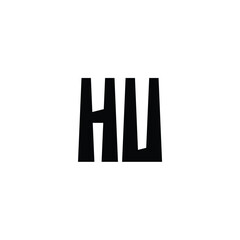 HU monogram logo design letter text name symbol monochrome logotype alphabet character simple logo