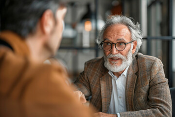 Advisor Giving Business Guidance in Corporate Setting