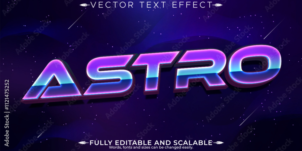 Wall mural Astro editable text effect, editable space and astronomy text style