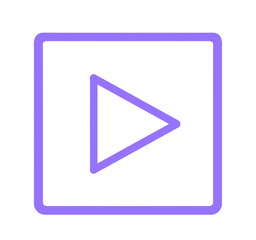 シンプルな紫色の再生ボタン	
