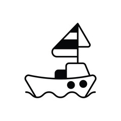 Yacht  vector icon