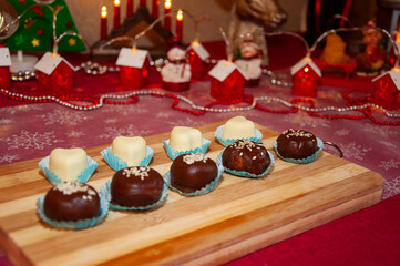 Chocolate candy. Homemade chocolate candy sweet. Yummy Valentines day. Valentines Day candy. Luxury chocolate truffle. Chocolate praline. Bonbon truffle. Luxury handmade bonbon. New Year 2025