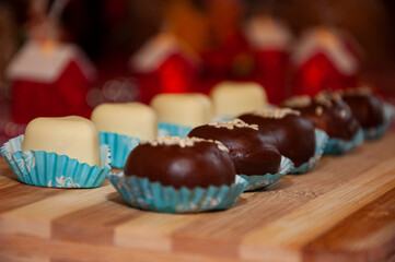 Luxury chocolate truffle. Chocolate praline. Bonbon truffle. Luxury handmade bonbon. Chocolate candy. Homemade chocolate candy sweet. Yummy Valentines day. Valentines Day candy. Candy indulgence