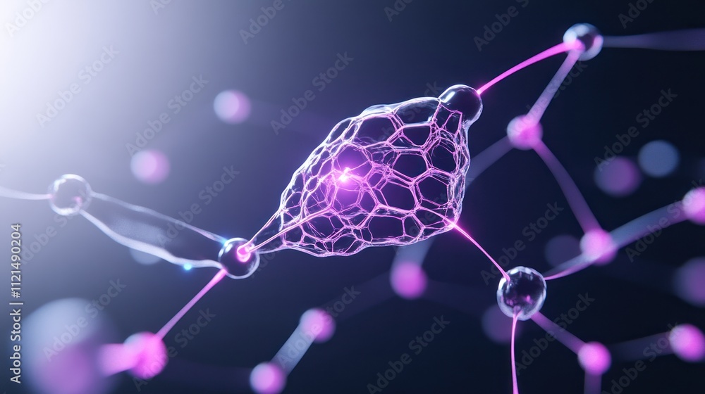Poster abstract representation of a neural network with vibrant colors.