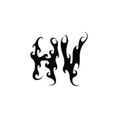 HV monogram logo design letter text name symbol monochrome logotype alphabet character simple logo