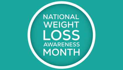 National Weight Loss awareness month observed each year during January. National Weight Loss awareness month creative concept design. Vector template for banner, greeting card, poster with background.