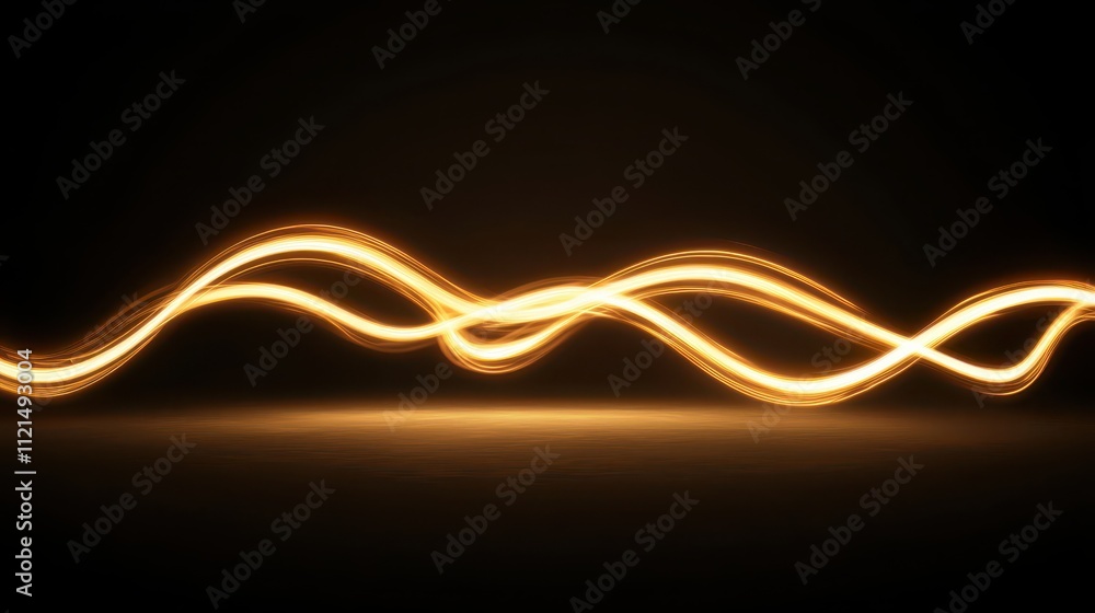 Fototapete Abstract light effect with flowing strings creating a dynamic background design