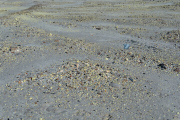 Sulfur-Encrusted Landscape in a Barren Terrain