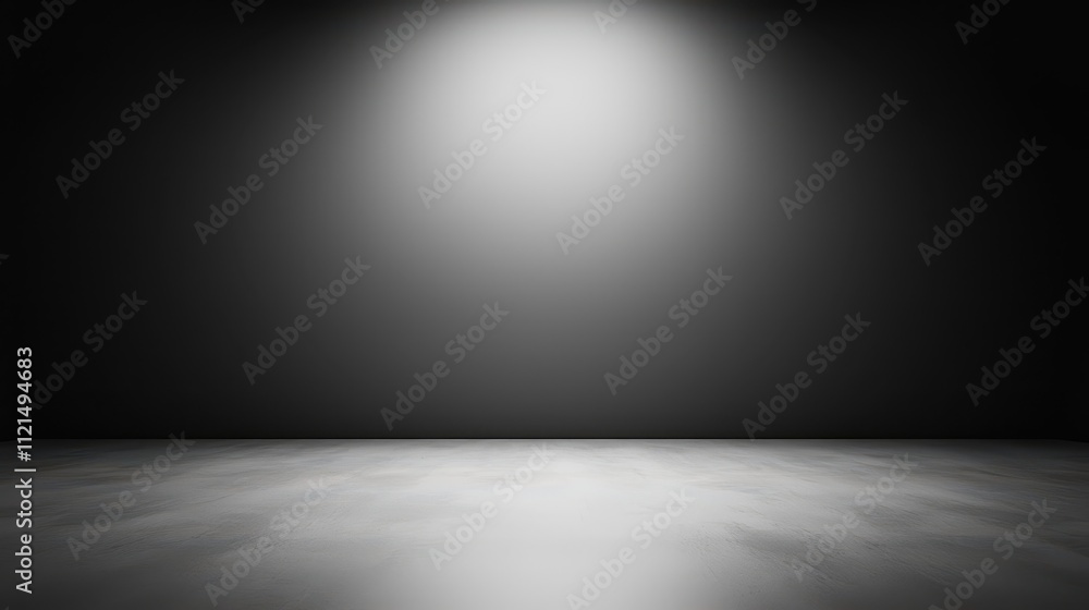 Poster minimalist backdrop with soft light illuminating a smooth surface and gradient wall texture
