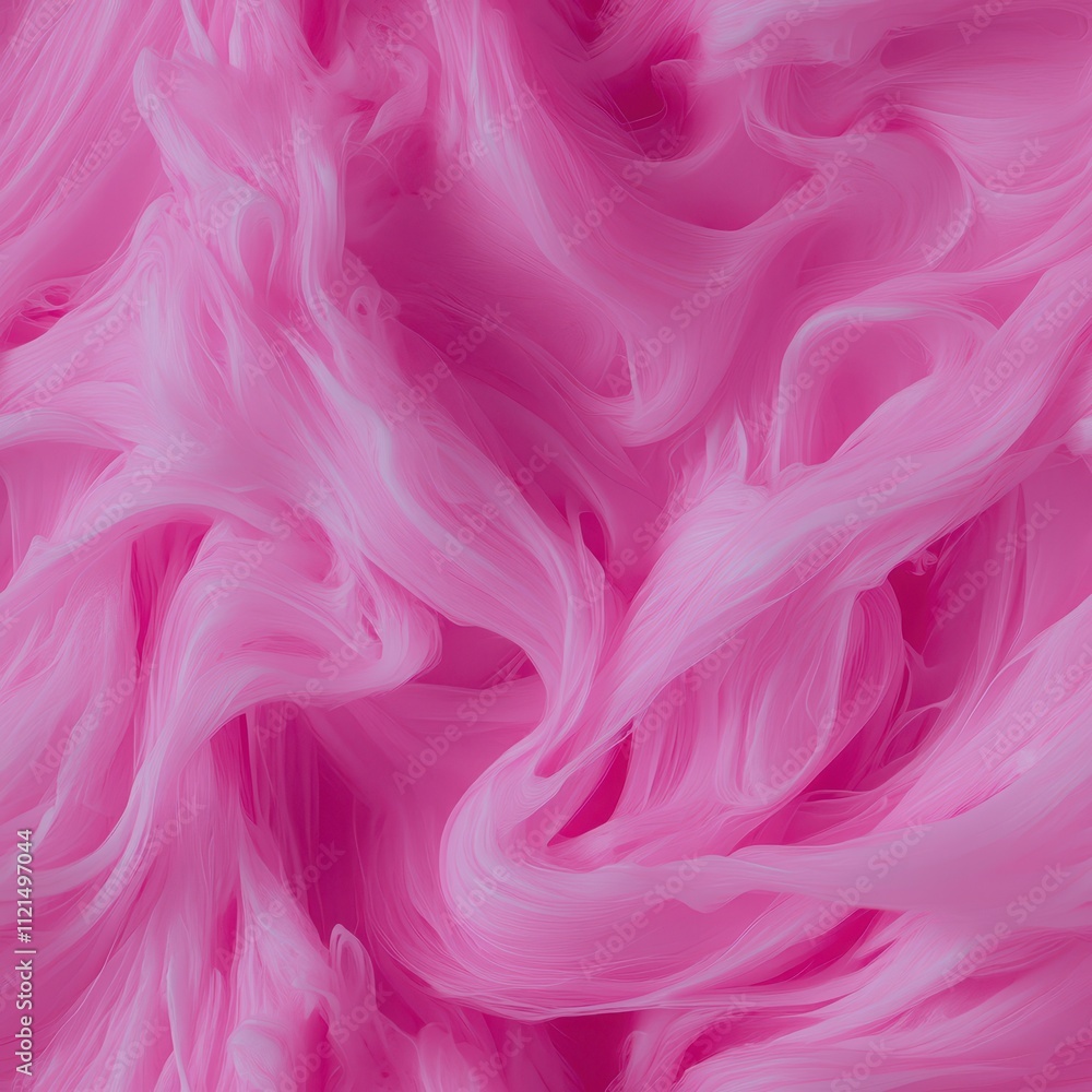Poster ink render of vibrant pink tie-dye pattern flowing seamlessly across the canvas surface