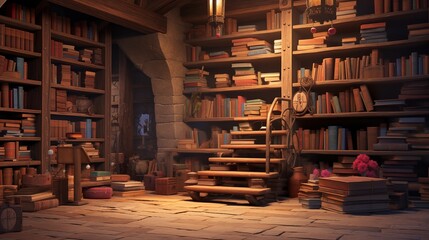Obraz premium Educational supplies for students, hard light, space on the left sidegenerative ai illustration