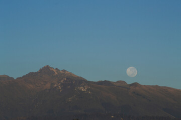 moon over the mountains