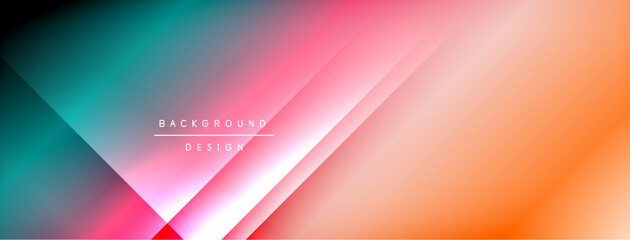 Colorful gradient with lines made of shadow and light. Creative background