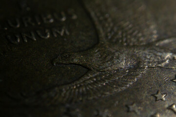 close up of a coin