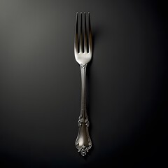 Elegant Monochrome Fork: Moody Shadows in Urban Setting