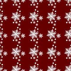 Snowflake pattern illustration on red background