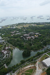 Aerial View of Gardens by the Bay in Singapore