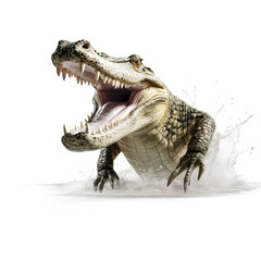 Fototapeta premium crocodile isolated on white background