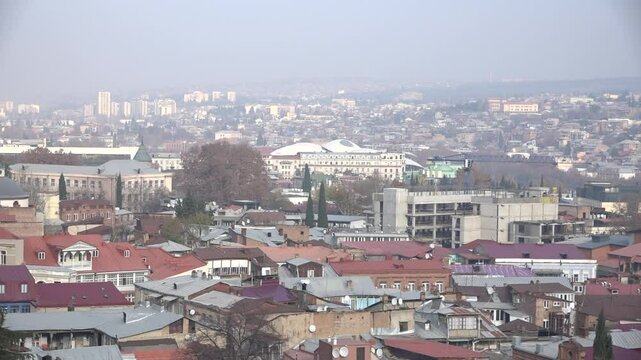 Landscape and symbols of Tbilisi, the capital of Georgia 