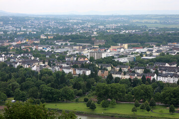 Obraz premium Garden - Ehrenbreitstein Fortress - Koblenz - Hesse - Germany