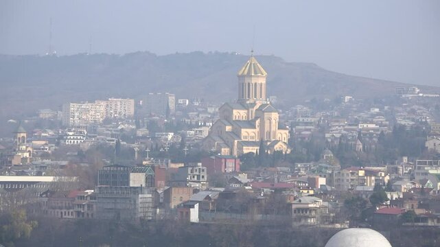 Landscape and symbols of Tbilisi, the capital of Georgia 