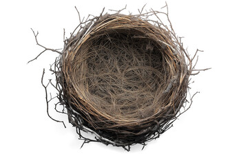 Obraz premium bird nest isolated on white background