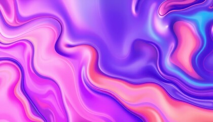 Abstract Pink and Purple Liquid Swirls Background