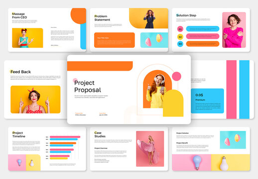 Modern & Colorful Project Proposal Presentation Template