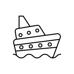 Cruise Ship vector icon