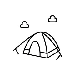 Tent vector icon