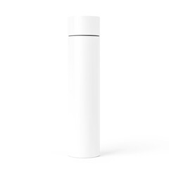 White tube container with minimalist design isolated on white background