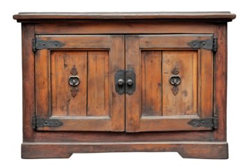 old wooden door with handle